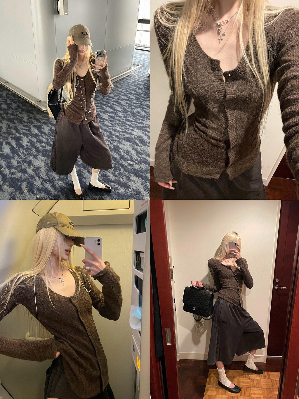 Rase le sol Textured 3d Cable Fitted Waist Cinching Women's Knit Cardigans