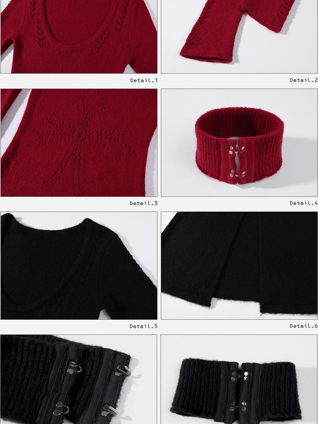 Rase le sol Two Tone Cross Knit Cutout Long Sleeve Women's Acrylic Bodycon Maxi Dresses