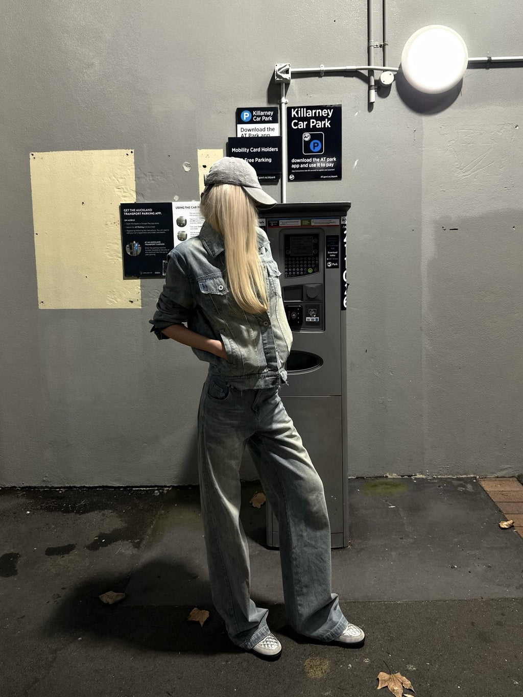Rase le sol Washed Distressed Denim Button Up Women's Cotton Casual Top & Pants Sets