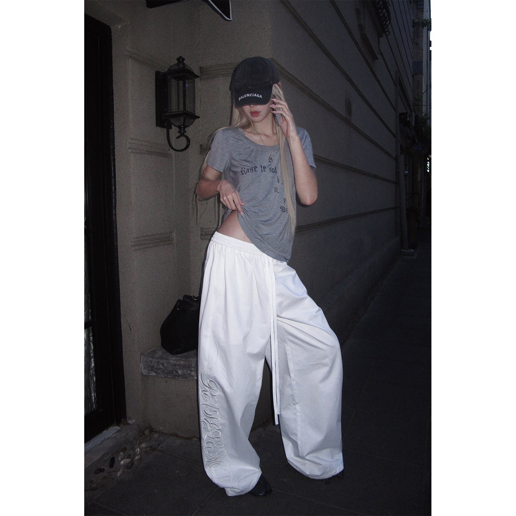 Rase_le_sol_White_Letter_Embroidered_Loose_Straight_Women's_Wide-leg_Pants_1048487218285_MISSTT