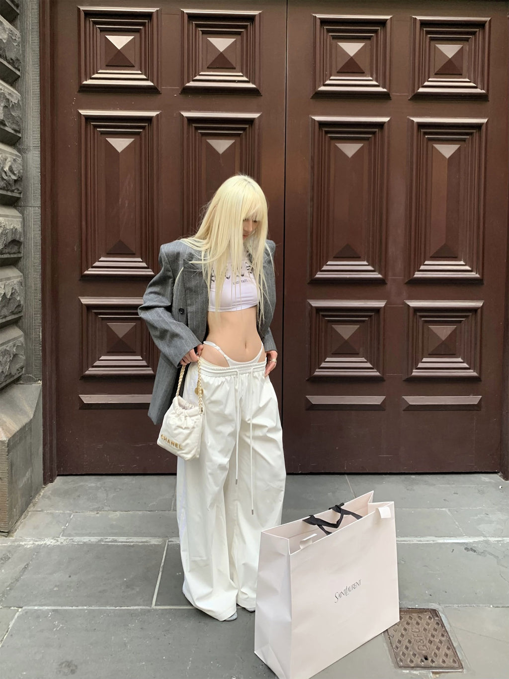 Rase_le_sol_White_Spliced_Waistband_Relaxed_Floor_Length_Women's_Wide-leg_Pants_902752612302_MISSTT