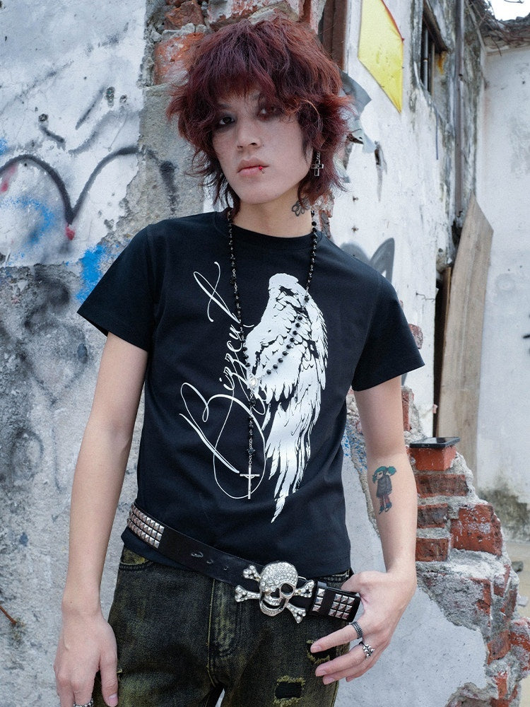 RebelSeed_Angel_Wings_Cross_Hot_Print_Slim_Gothic_Women's_Cotton_Short_Sleeve_T-shirts_1030174795703_MISSTT