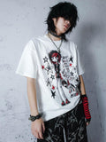 RebelSeed Animal Print Heat Transfer Punk Women's Cotton Short Sleeve T-shirts