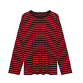 RebelSeed_Black_Red_Stripe_Drop_Shoulder_Punk_Women's_Cotton_Long_Sleeve_T-shirts_972321281157_MISSTT