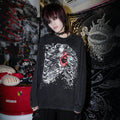 RebelSeed_Black_Skull_Demon_Print_Punk_Rock_Loose_Women's_Cotton_Long_Sleeve_T-shirts_977703007712_MISSTT