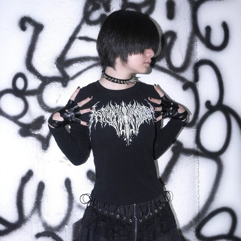 RebelSeed_Cthulhu_Moth_Totem_Printed_Punk_Loose_Women's_Cotton_Long_Sleeve_T-shirts_968809477833_MISSTT