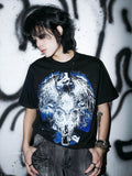 RebelSeed_Dark_Animal_Art_Heat_Transfer_Drop_Shoulder_Women's_Cotton_Short_Sleeve_T-shirts_1040215493614_MISSTT