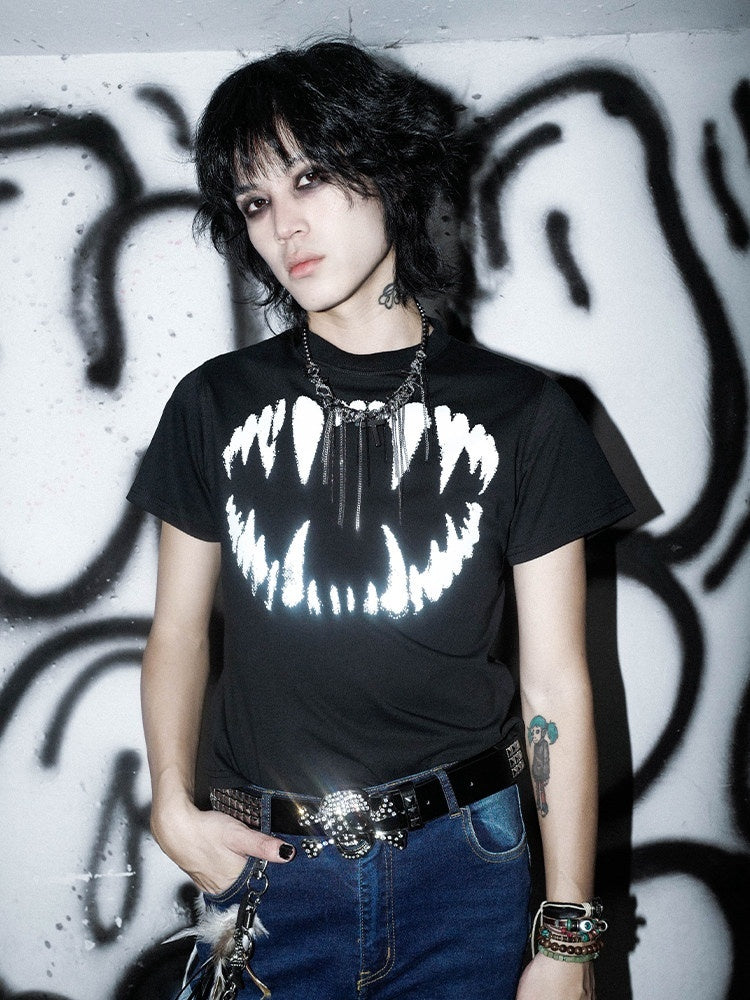 RebelSeed_Dark_Gothic_Cross_Print_Hot_Stamp_Slim_Fit_Women's_Cotton_Short_Sleeve_T-shirts_1040216577057_MISSTT