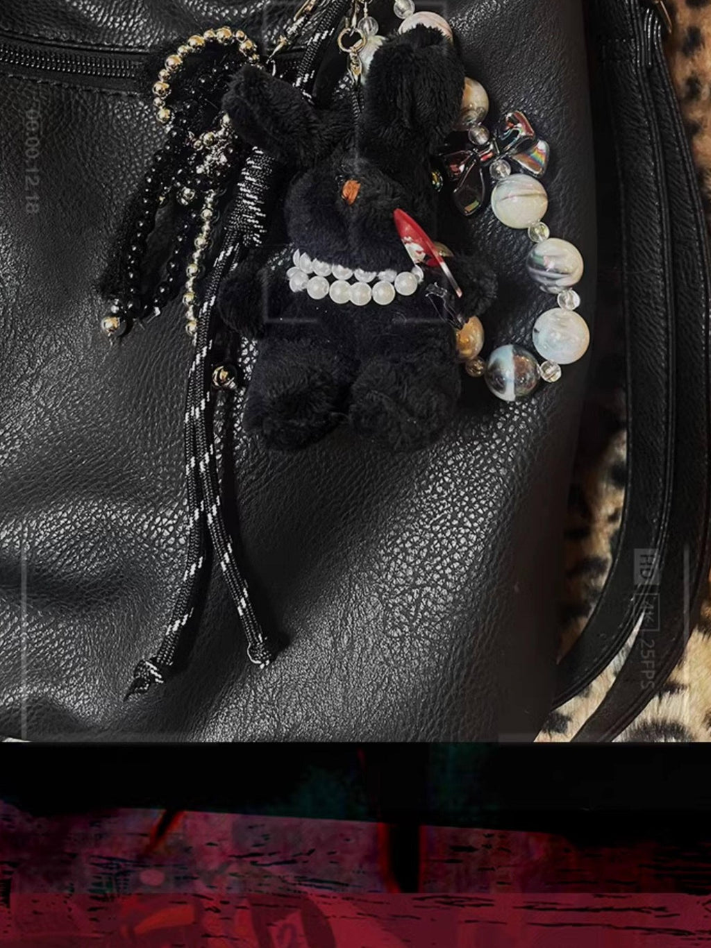 RebelSeed Dark Gothic Punk Rock Rabbit Spider Chain Charm Women's Keychains