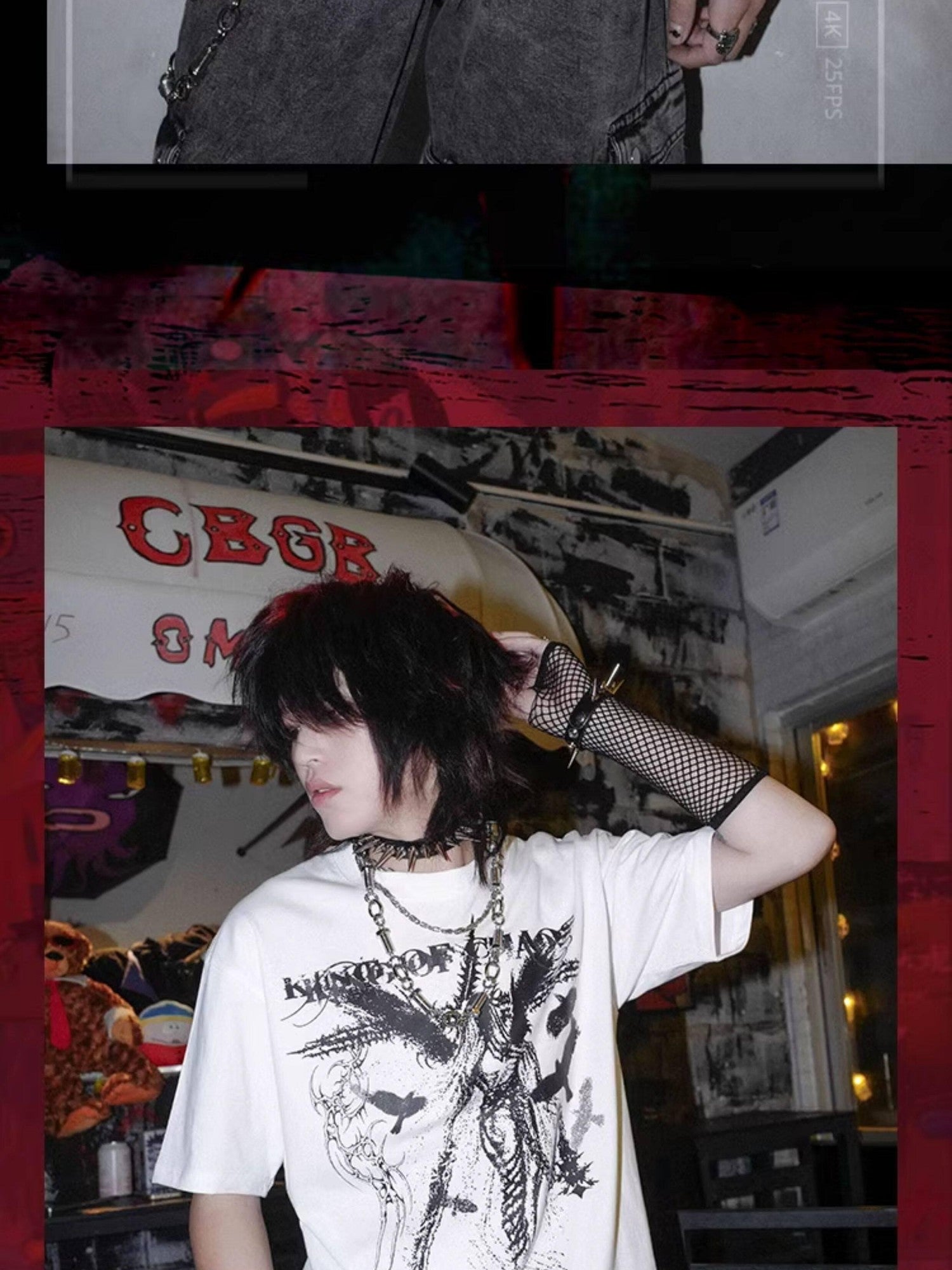 RebelSeed Dark Knight Punk Character Print Women's Cotton Short Sleeve T-shirts