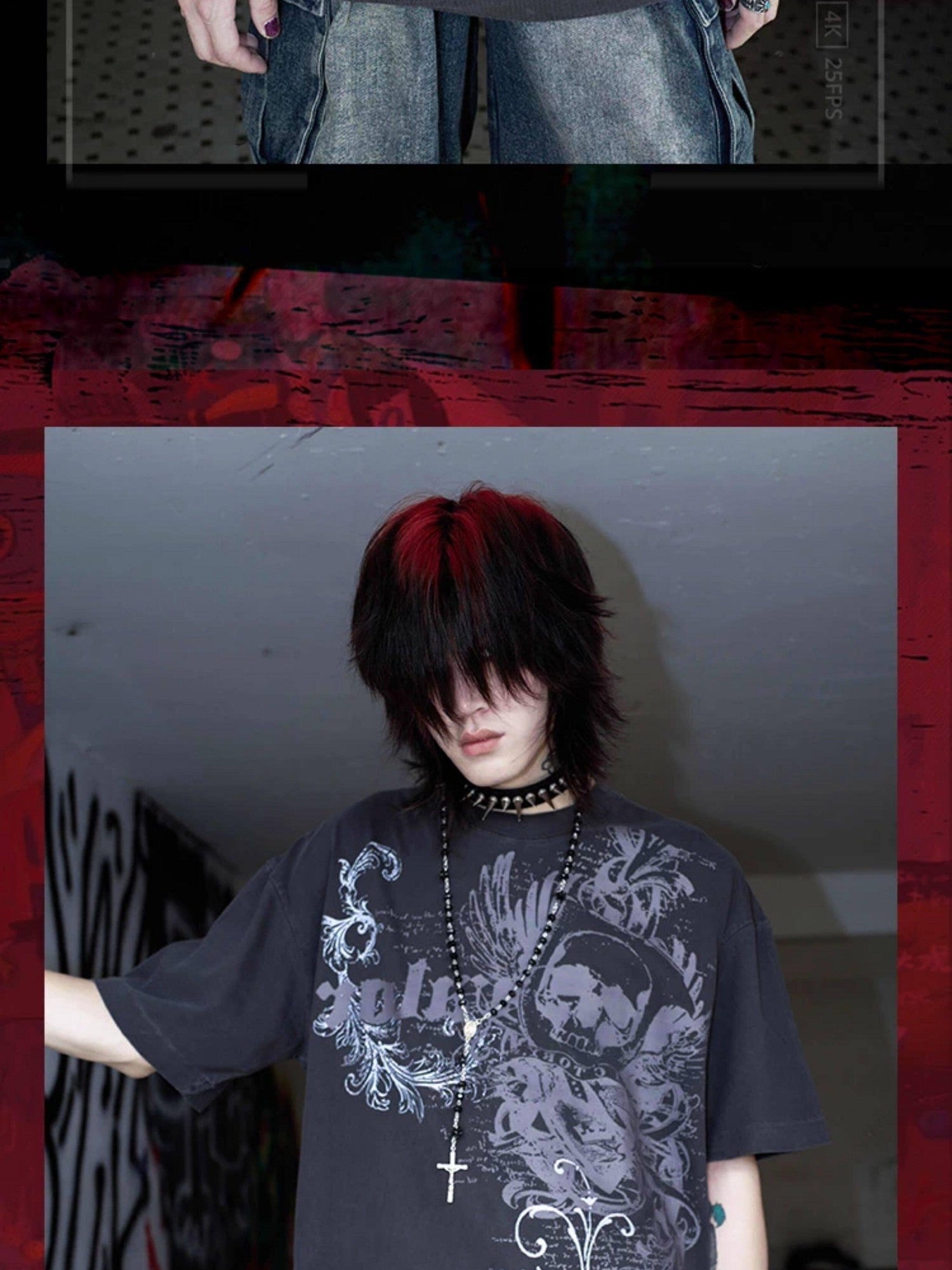 RebelSeed Dark Skull Demon Heat Transfer Print Punk Women's Cotton Short Sleeve T-shirts