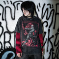 RebelSeed_Dark_Striped_Art_Heat_Transfer_Print_Women's_Cotton_Long_Sleeve_T-shirts_1014359362532_MISSTT