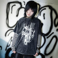 RebelSeed_Dark_Striped_Art_Print_Heat_Transfer_Women's_Cotton_Long_Sleeve_T-shirts_1014359554859_MISSTT