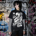 RebelSeed_Dark_Striped_Totem_Heat_Transfer_Print_Women's_Cotton_Long_Sleeve_T-shirts_993370298572_MISSTT