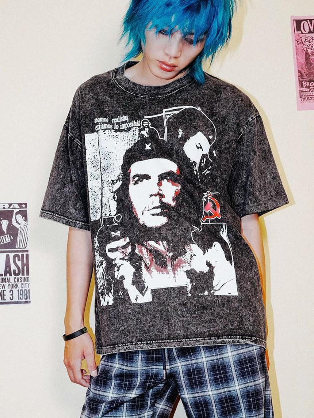 RebelSeed Distressed Graphic Crewneck Loose Fit Women's Cotton Short Sleeve T-shirts