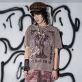 RebelSeed_Distressed_Skull_Demon_Heat_Transfer_Women's_Cotton_Short_Sleeve_T-shirts_933320893498_MISSTT