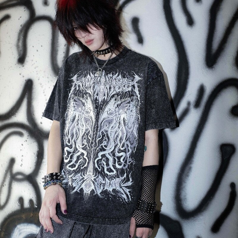 RebelSeed_Distressed_Skull_Heat_Transfer_Print_Loose_Women's_Cotton_Short_Sleeve_T-shirts_920982559584_MISSTT