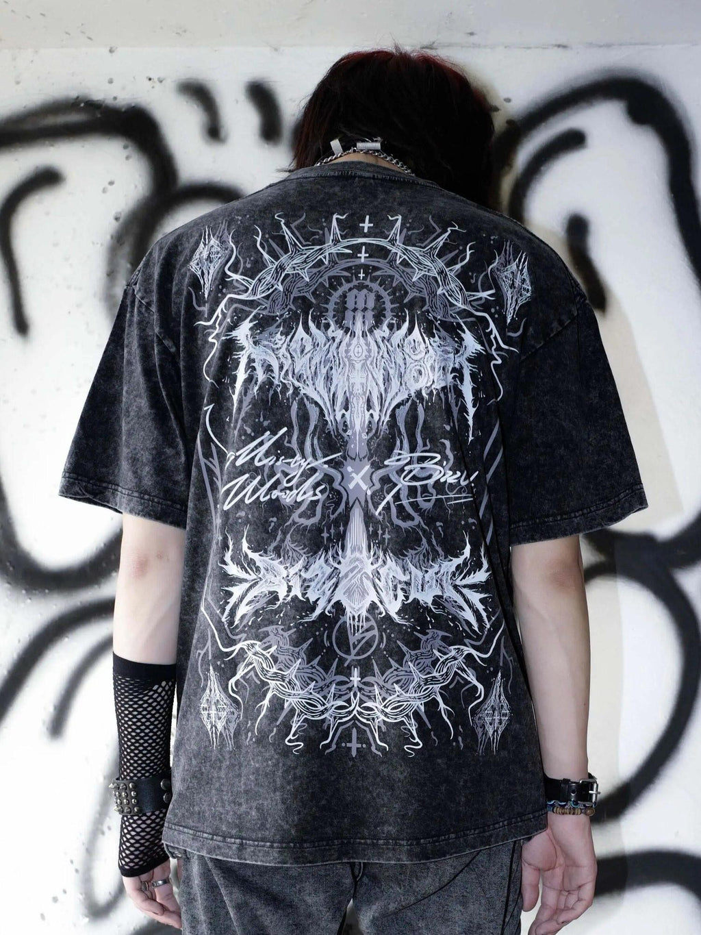 RebelSeed Distressed Skull Heat Transfer Print Loose Women's Cotton Short Sleeve T-shirts