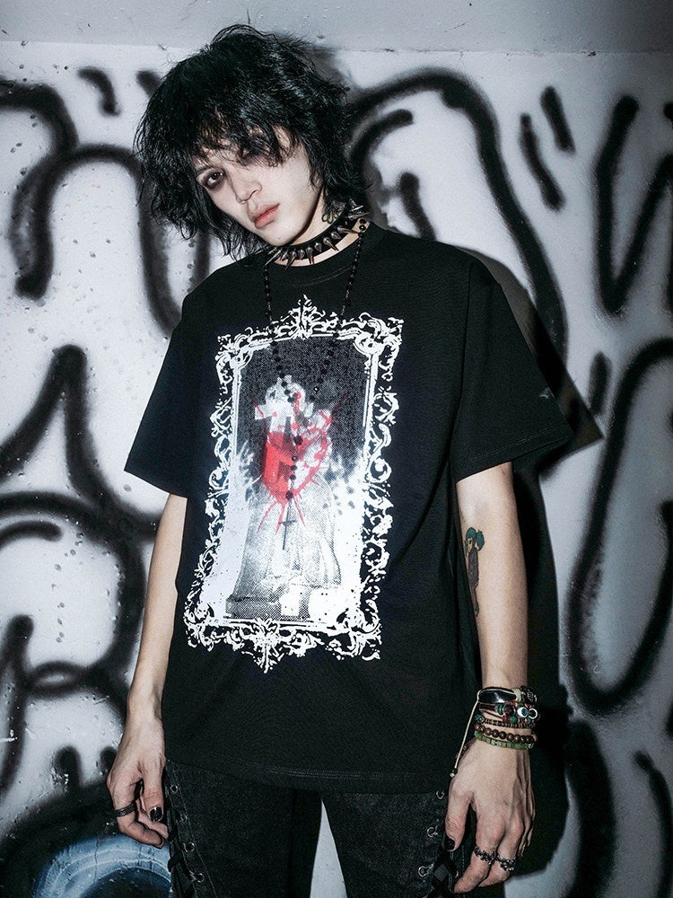 RebelSeed_Dusky_Rift_Figure_Print_Heat_Transfer_Loose_Women's_Cotton_Short_Sleeve_T-shirts_1040215733263_MISSTT