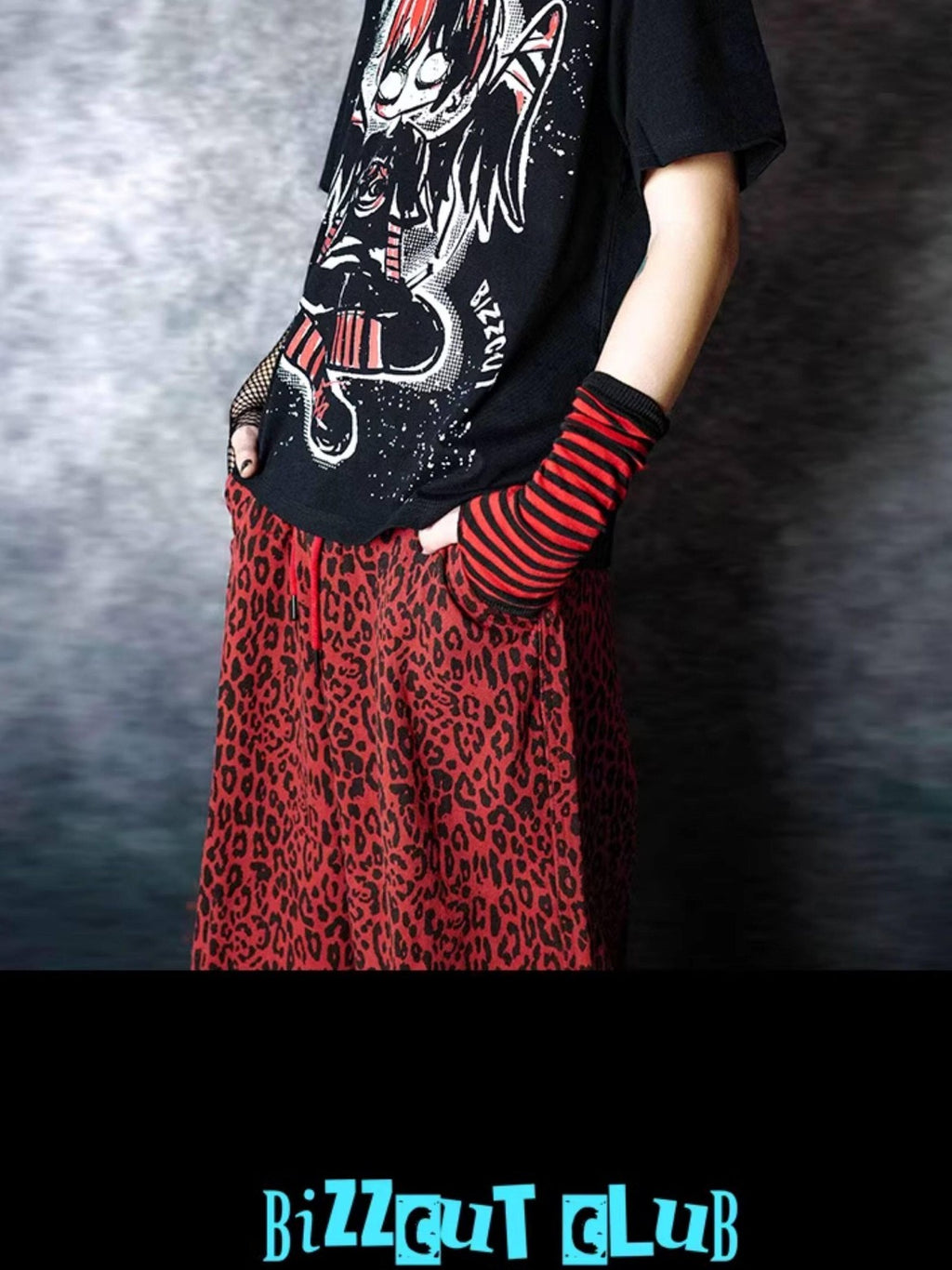 RebelSeed Emo Angel Cartoon Heat Transfer Print Women's Modal Short Sleeve T-shirts