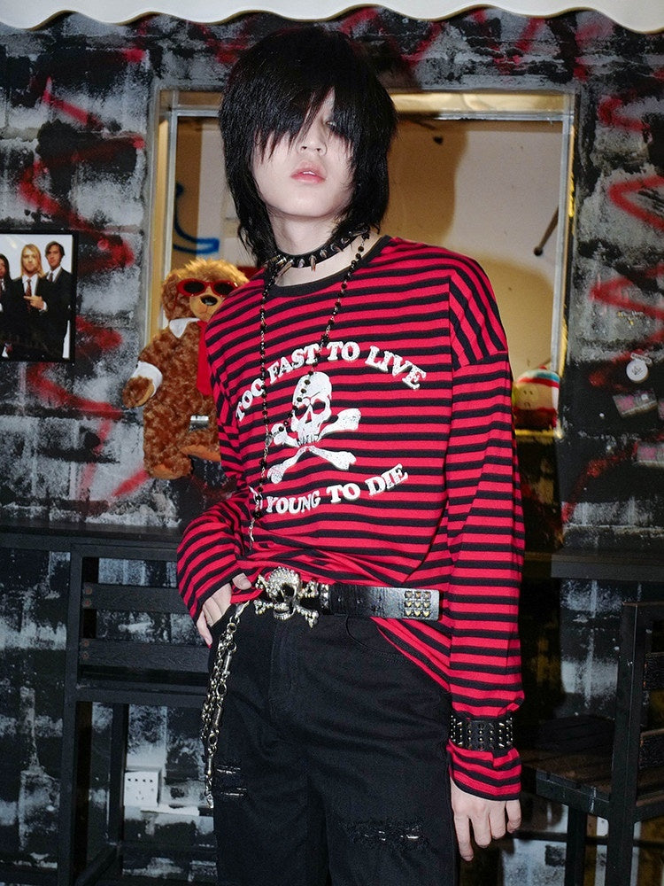 RebelSeed_Emo_Striped_Drop_Shoulder_Women's_Cotton_Long_Sleeve_T-shirts_844815074682_MISSTT