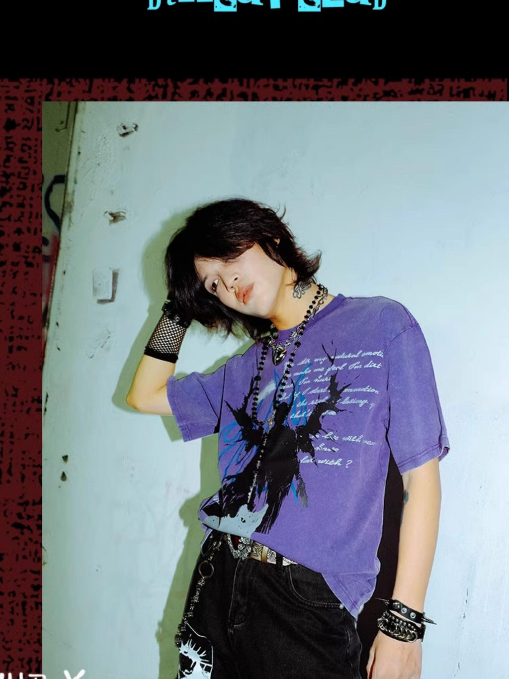 RebelSeed Gothic Purple Reborn Angel Drop Shoulder Women's Short Sleeve T-shirts