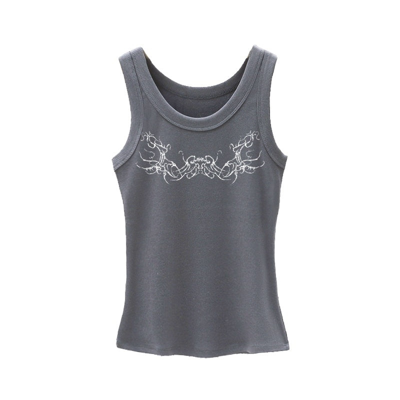 RebelSeed_Gothic_Rune_Heat_Transfer_Racerback_Fitted_Women's_Cotton_Blend_Tank_Tops_773373503644_MISSTT