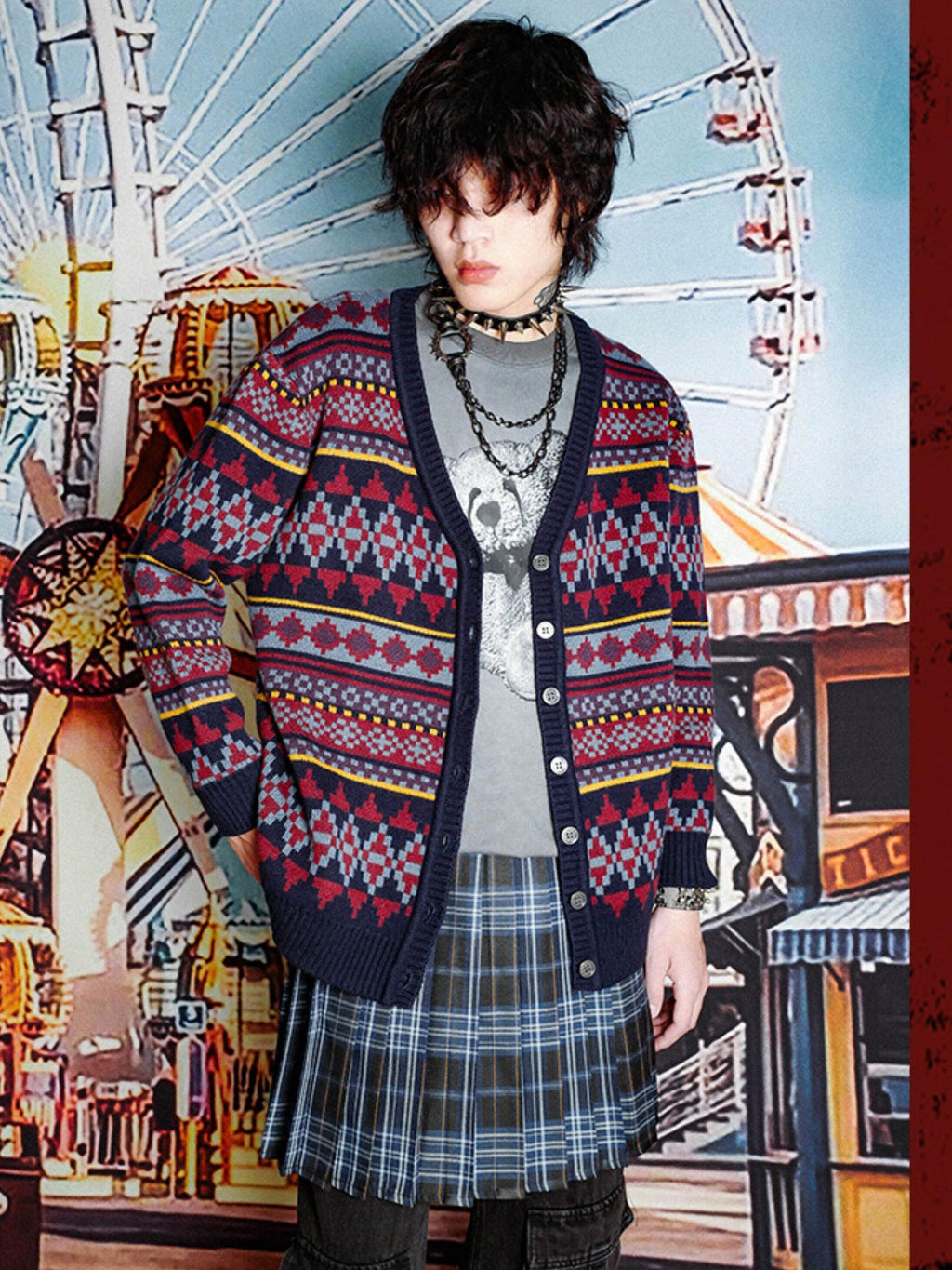 RebelSeed Pleated Plaid High Waist A Line Women's Polyester Mini Skirts