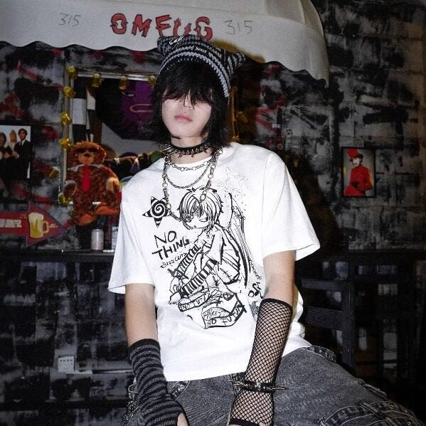 RebelSeed_Rebel_Angel_Punk_Print_Heat_Transfer_Women's_Cotton_Short_Sleeve_T-shirts_904251634352_MISSTT