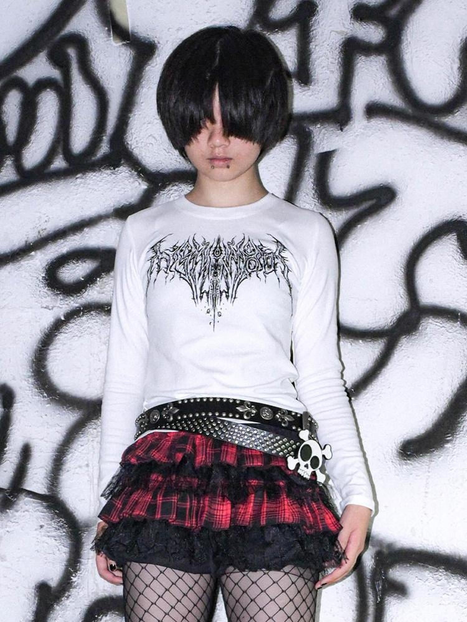 RebelSeed Rebel Totem Cthulhu Rock Print Women's Cotton Long Sleeve T-shirts