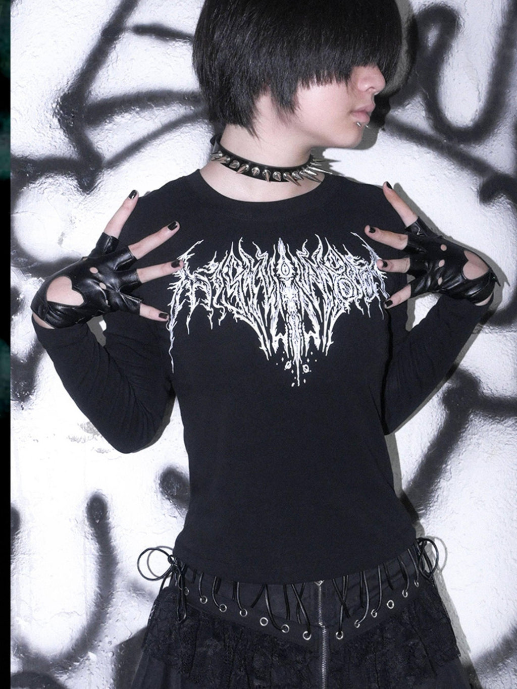 RebelSeed Rebel Totem Cthulhu Rock Print Women's Cotton Long Sleeve T-shirts