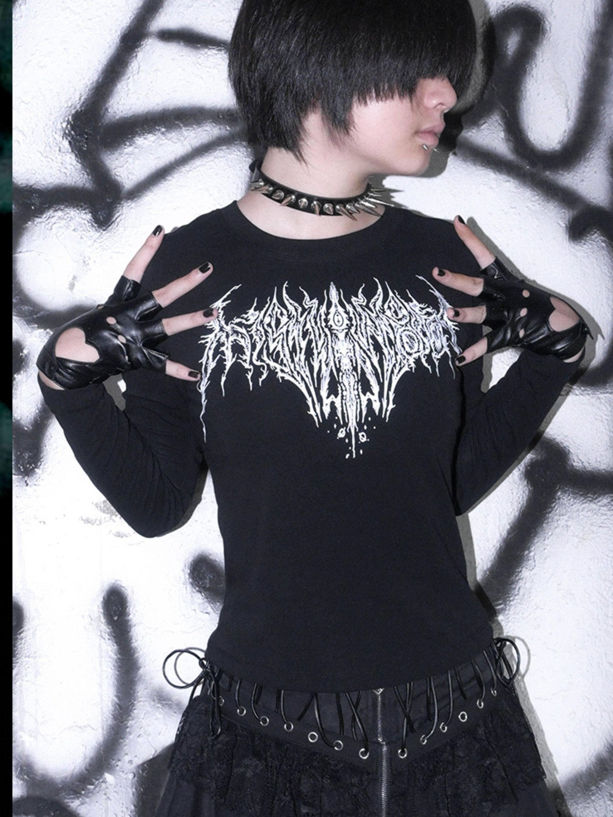 RebelSeed Rebel Totem Cthulhu Rock Print Women's Cotton Long Sleeve T-shirts