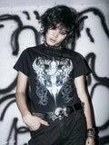 RebelSeed_Skull_Crown_Heat_Transfer_Print_Dark_Goth_Women's_Cotton_Short_Sleeve_T-shirts_1039263834613_MISSTT
