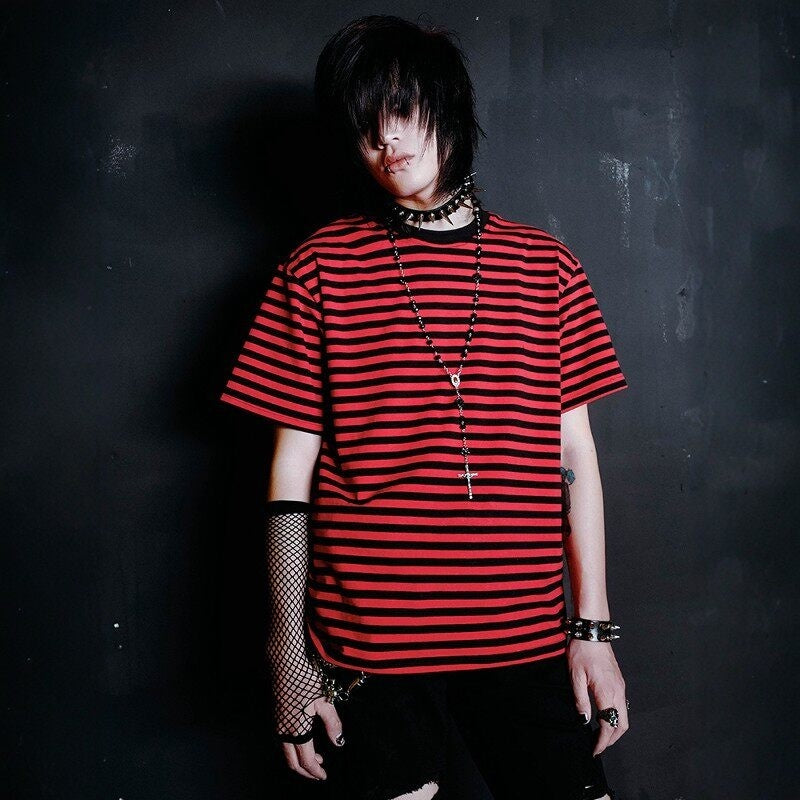 RebelSeed_Striped_Punk_Skull_Print_Heat_Transfer_Women's_Cotton_Long_Sleeve_T-shirts_871804696294_MISSTT
