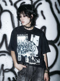 RebelSeed_Washed_Black_Brain_Print_Heat_Transfer_Dark_Women's_Cotton_Short_Sleeve_T-shirts_1039263726387_MISSTT