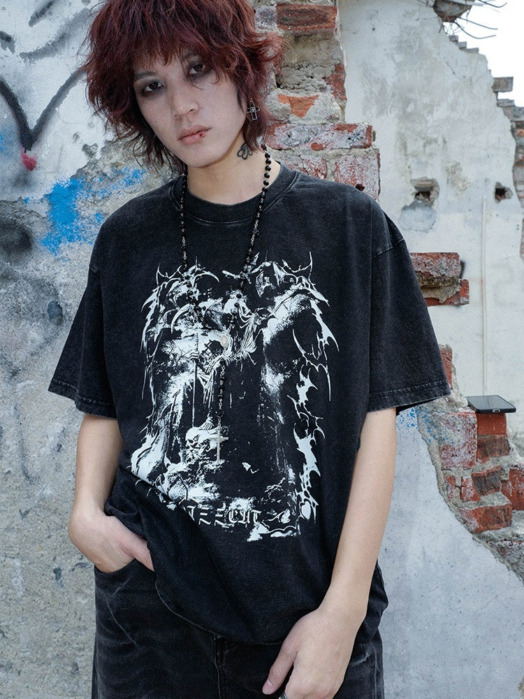 RebelSeed_Washed_Black_Dark_Graphic_Heat_Transfer_Women's_Cotton_Short_Sleeve_T-shirts_1030767338219_MISSTT