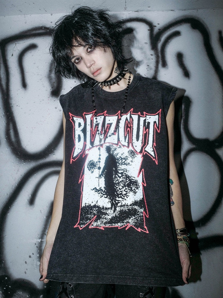 RebelSeed_Washed_Black_Gothic_Letter_Print_H_Shaped_Loose_Women's_Cotton_Tank_Tops_1039265406009_MISSTT