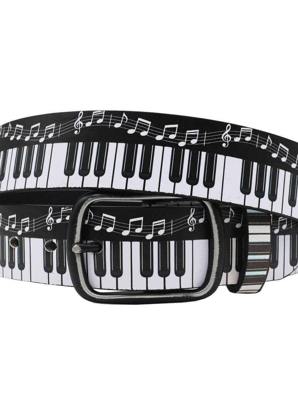 RebelSeed Y2k Punk Dark Printed Subculture Rock Women's Pu Metal Buckle Belts