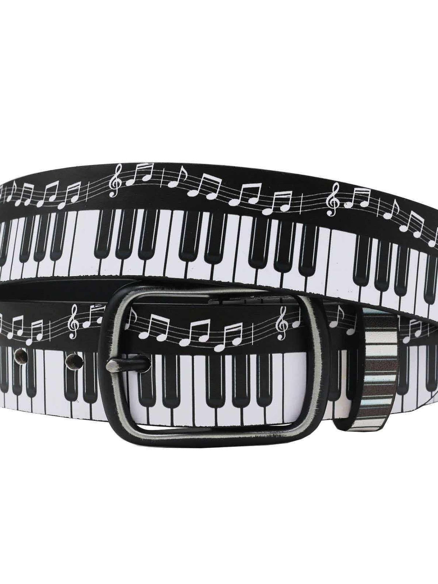 RebelSeed Y2k Punk Dark Printed Subculture Rock Women's Pu Metal Buckle Belts