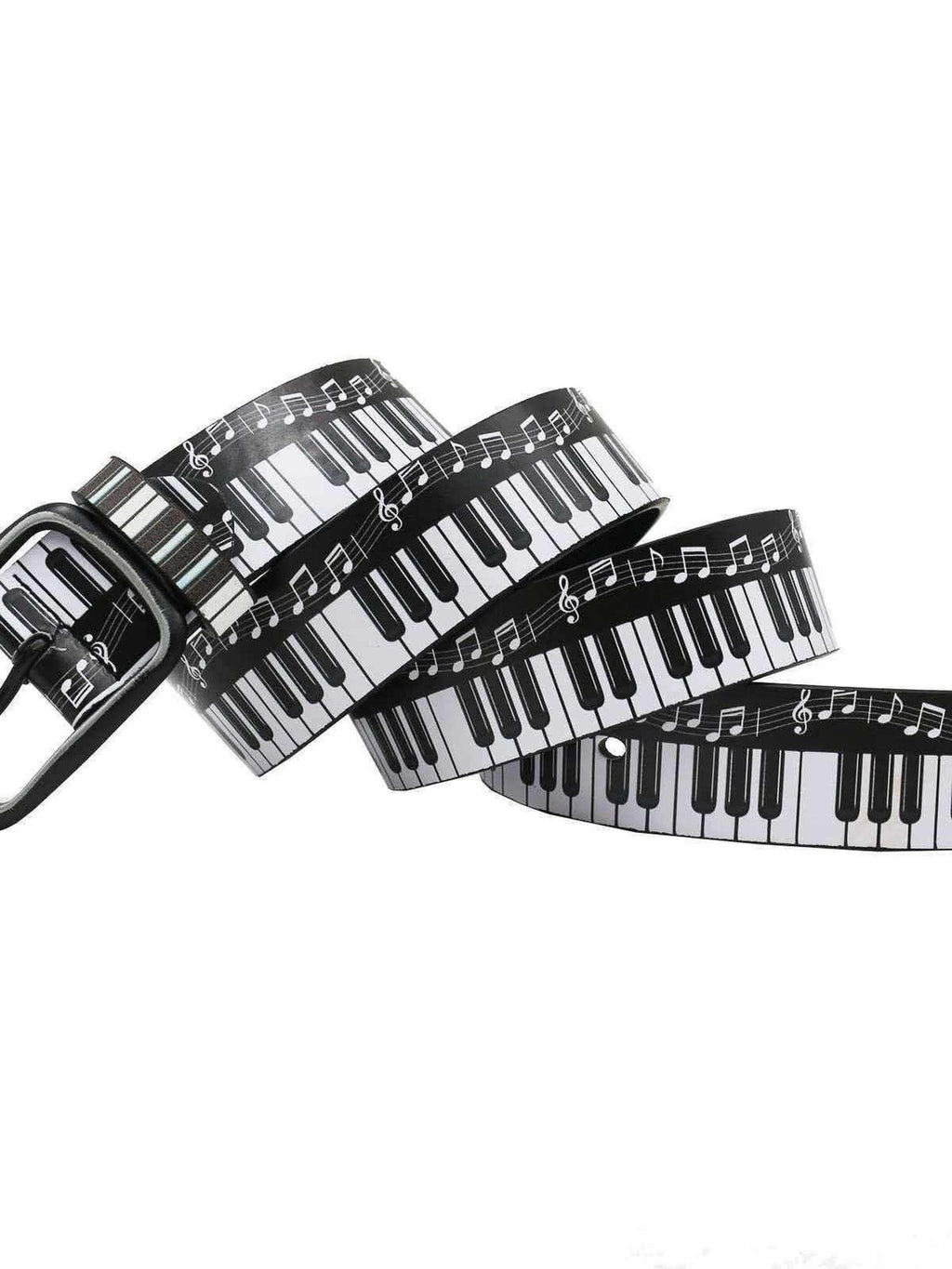 RebelSeed Y2k Punk Dark Printed Subculture Rock Women's Pu Metal Buckle Belts