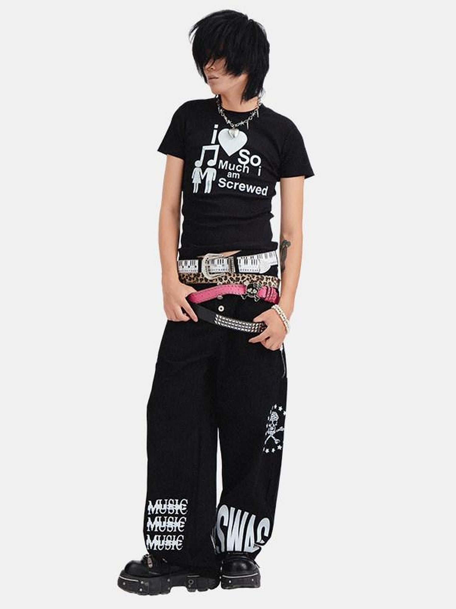 RebelSeed Y2k Punk Rhinestone Rivet Studded Women's Pu Smooth Metal Pin Buckle Belts
