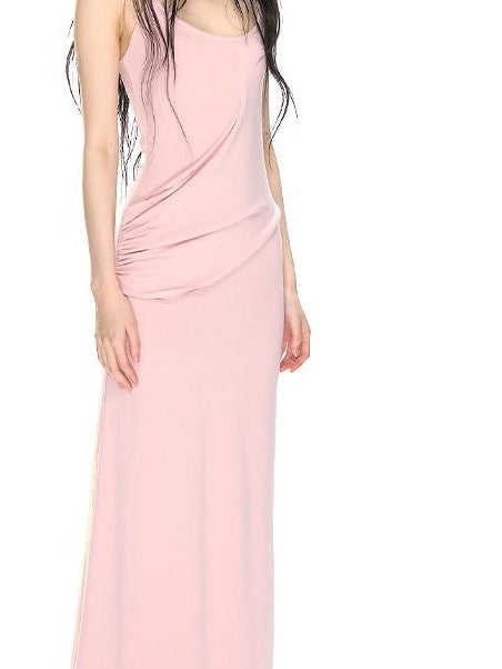 RedBling Asymmetric Spaghetti Strap Slim Fit Hip Hugging Women's Bodycon Maxi Dresses