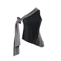 RedBling_Black_Striped_Asymmetric_Shoulder_Slim_Fit_Women's_Tank_Tops_895287620580_MISSTT
