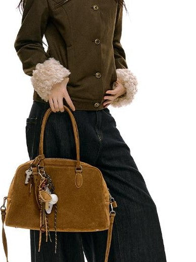 RedBling Brown Fur Collar Waist Slimming Slim Fit Women's Cotton Padded Casual Jackets