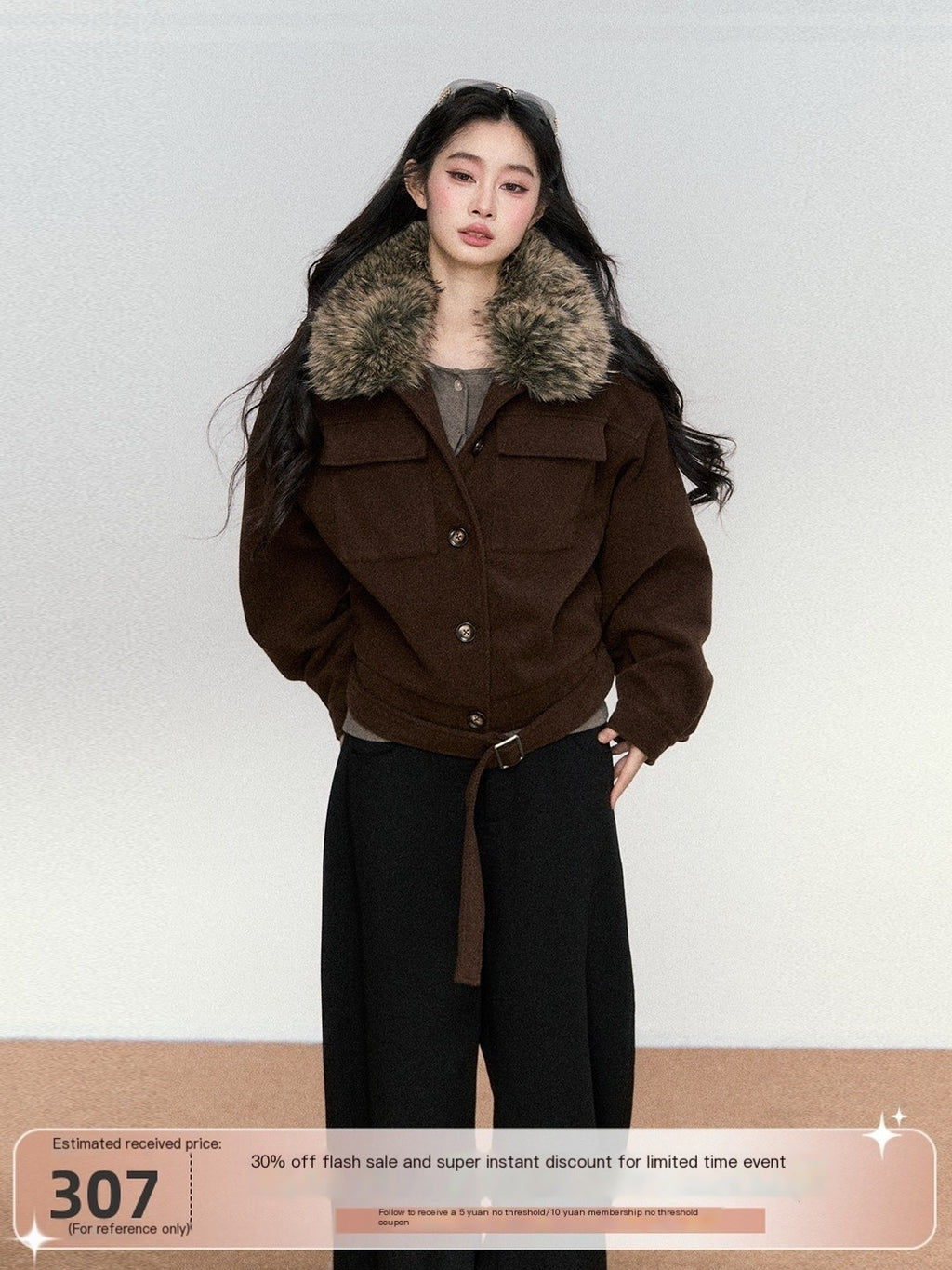 RedBling_Structured_American_Fur_Collar_Lapel_Cropped_Buttoned_Women's_Casual_Jackets_981703728607_MISSTT