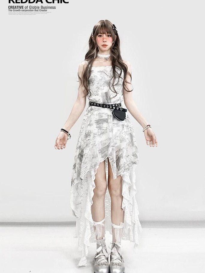ReddaChic Adjustable High Waist Cincher Girly Printed A Line Dress Accessory Belts