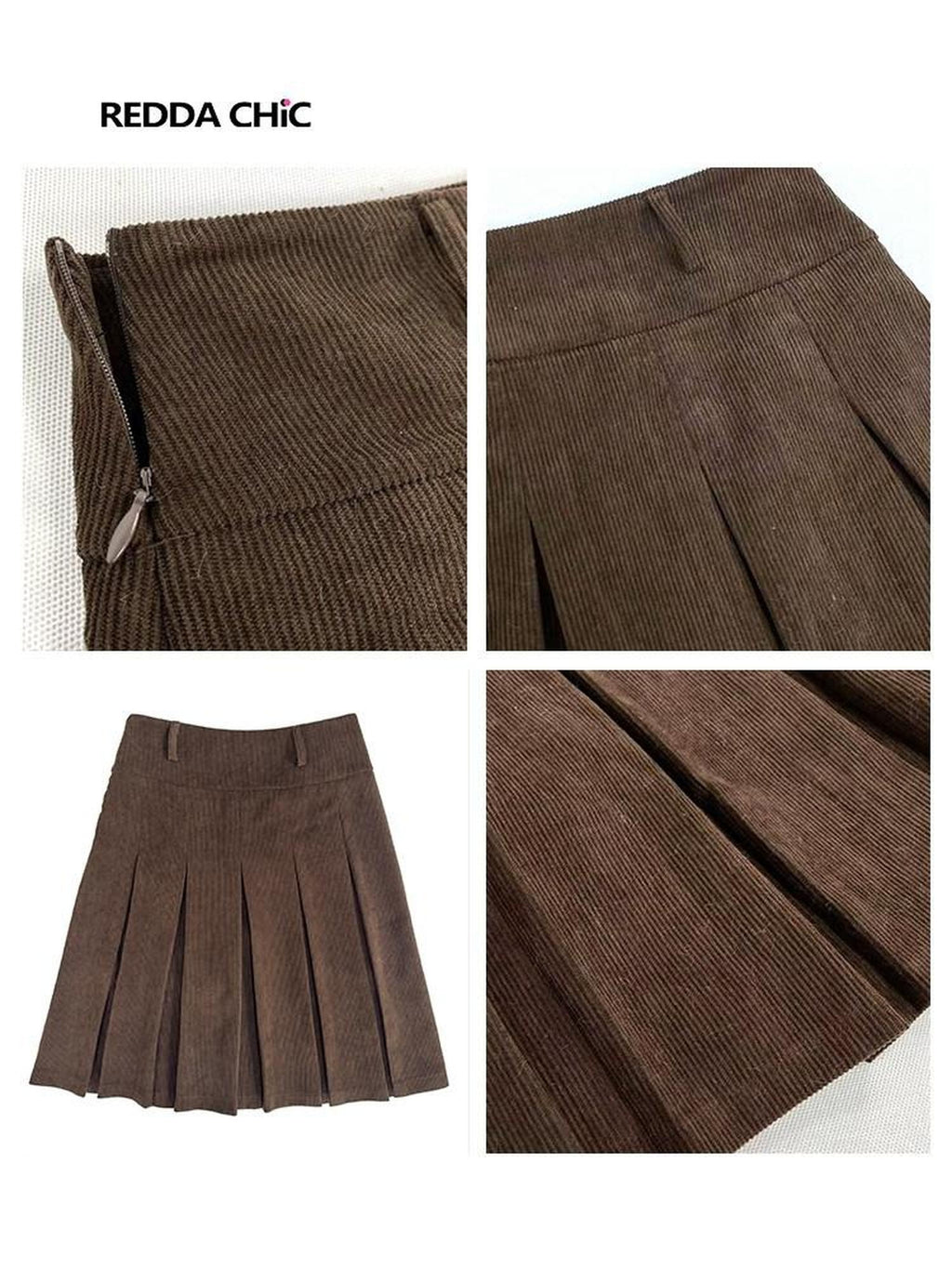 ReddaChic Adjustable Low Waist Brown Solid Street Style Aline Skirt Waist Belts