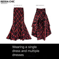ReddaChic_Asymmetrical_Patchwork_A_Line_Skirt_Hem_Mid_Waist_For_Women_Long_Sleeve_T-Shirts_MISSTT