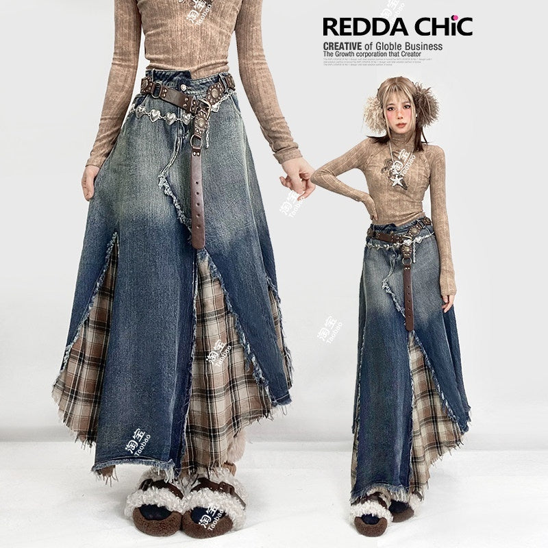 ReddaChic_Blue_Plaid_High_Waist_A_Line_S_M_L_Xl_Strapless_Mini_Dresses_MISSTT
