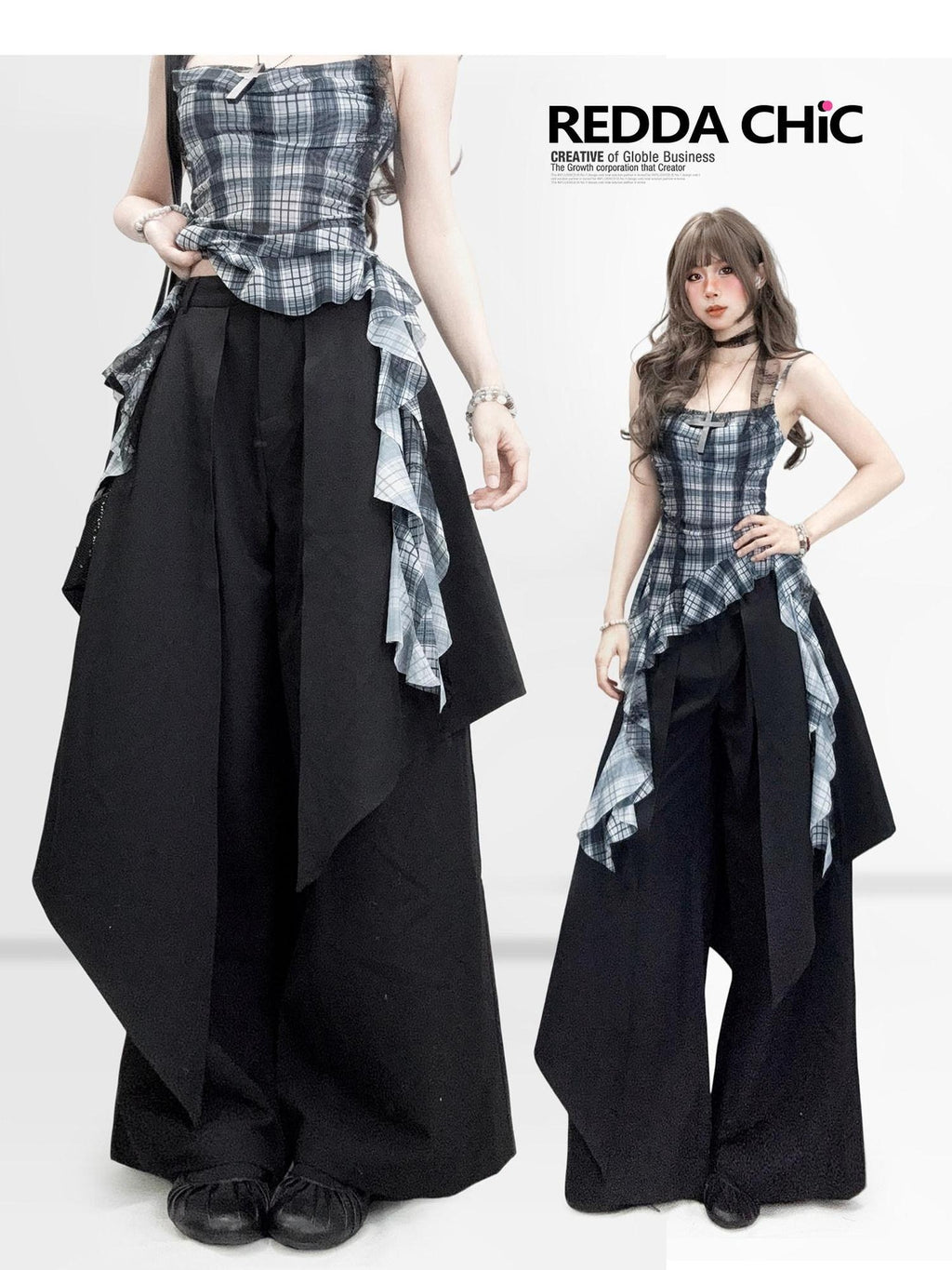 ReddaChic Casual Asymmetric Strapless Crop Top Women S M L Xl Tube Tops / Bandeaus